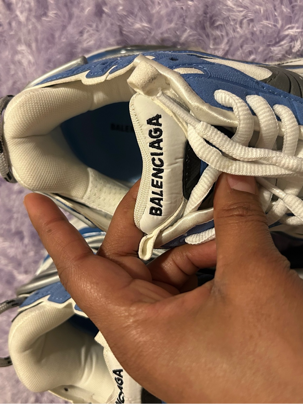 Balenciaga Blue White Chunky Sneakers